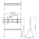 DS-D5ABKY2-B Mobile stand, Display and Control Interactive 86" Flat Panels