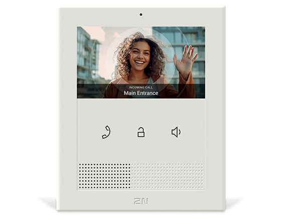 2N.9138511 2N, Clip, video intercom binnenpost met 4,3 inch kleurenscherm met een resolutie van 480x272 en 3 capacitieve knoppen. Geïntegreerde 2W luidspreker, PoE en bel input.
