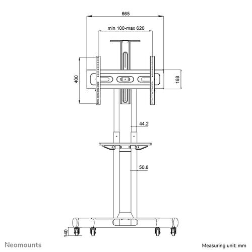 Neomounts by Newstar vloersteun. 37-75inch, max 76Kg
