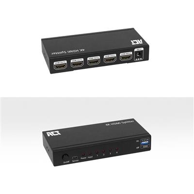 4K HDMI splitter, 1 in 4 out, EDID ondersteuning