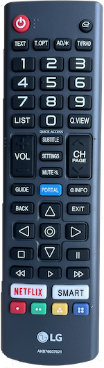 maxIptv TV remote control for maxCoax LG TV
LG remote control netflix button AM-SR20HB.AEU