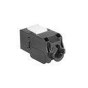 Keystone jack unshielded RJ-45 Tool Free, CAT6 Zwart, Dustcover