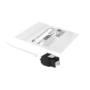 Keystone jack unshielded RJ-45 Tool Free, CAT6 Zwart, Dustcover