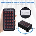 30-Poorts USB-Oplader, 150W/30A USB Smart Charger, 30-in-1 Desktop Charging Hub