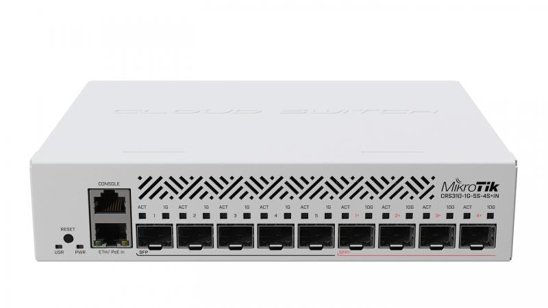 crs310-1G-5S-4S+IN 10 Gigabit fibre connectivity way over a 100 meters - for small offices or ISPs.