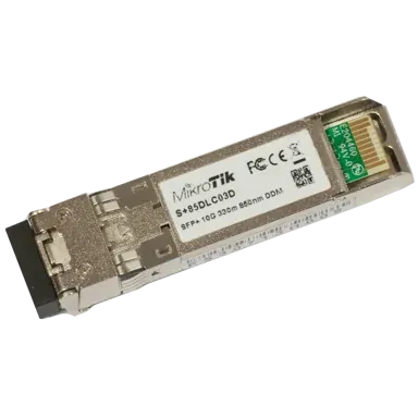 S+85DLC03D is a 10G SFP+ transceiver with a LC connector, MM, 850nm, 300m