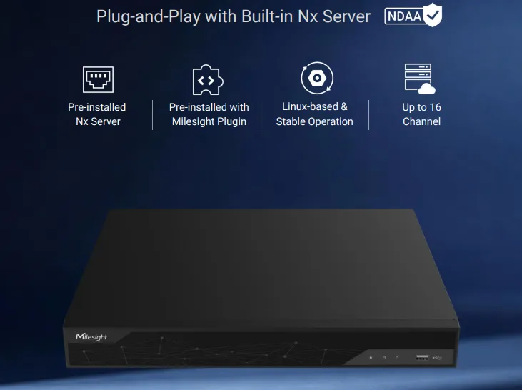 PruVision SE0216R-K/Nx, max 16Ch (network optix licence not included), max 24TB per disk, 2 slots SATA + 2×M.2 SSD, 2x HDMI