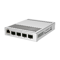 MikroTik CRS305-1G-4S+IN Five-port desktop switch with one Gigabit Ethernet port and four SFP+ 10Gbps ports
