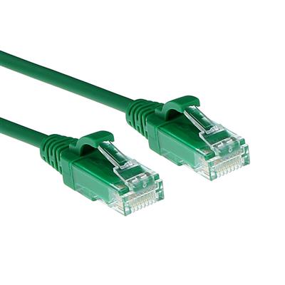 UTP Patchkabel Groen 10 meter LSZH U/UTP CAT6 datacenter slimline patchkabel snagless met RJ45 connectoren