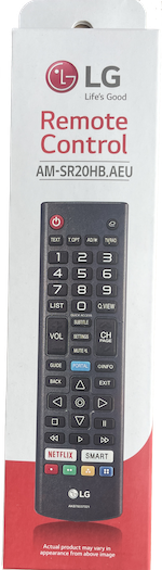 maxIptv TV remote control for maxCoax LG TV
LG remote control netflix button AM-SR20HB.AEU