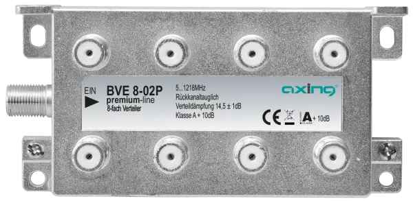 [MC.SPL.BVE802P] maxCoax BVE 8-02P 8-way Splitter 11dB 5..1218MHz IP67 