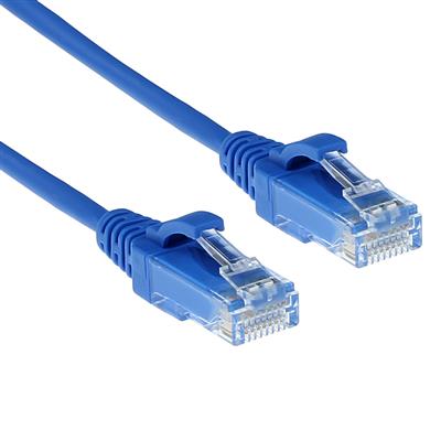 [PKB.BL.C6.SL01] UTP Patchkabel Blauw 1 meter LSZH U/UTP CAT6 datacenter slimline patchkabel snagless met RJ45 connectoren