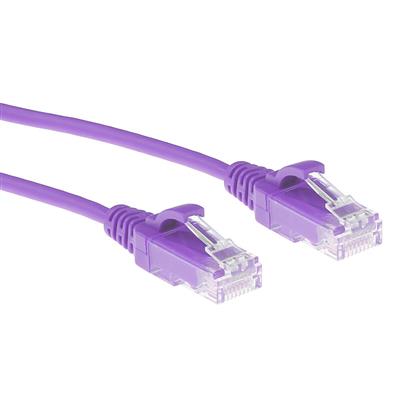 [PKB.PA.C6.SL01] UTP Patchkabel Paars 1 meter LSZH U/UTP CAT6 datacenter slimline patchkabel snagless met RJ45 connectoren